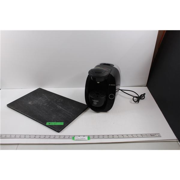 Used Bosch Tassimo Coffee Maker (Untested) & Marble Cutting Board