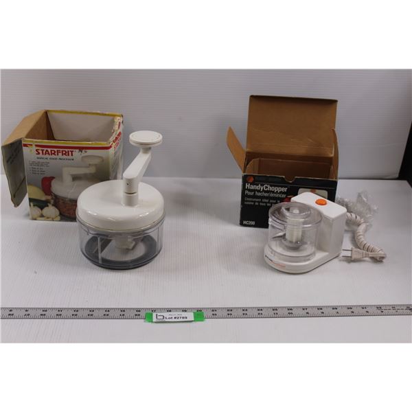 Used Starfrit Manual Food Processor & Black & Decker Handy Chopper Mincer/Chopper - With Original Bo