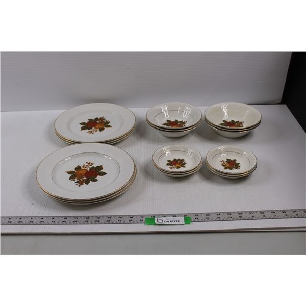 (18 pcs) Enoch Wedgewood (Tunstall)Ltd. English Harvest Dishes - (6 pcs) of Each