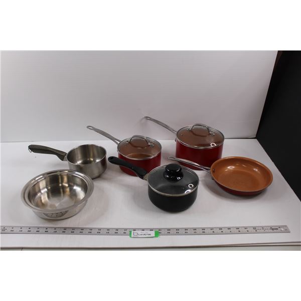 (9 pcs) Pots/Pans w/(4) Lids