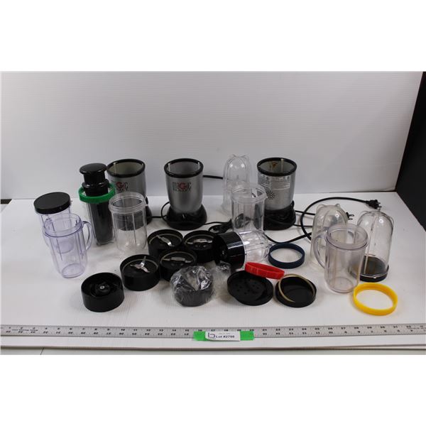 (3) Magic Bullet Bases (All Work but One Has Broken Gear set) & Accessories