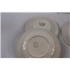 Image 8 : (12 pcs) China/Ironware - (8) Bowls, (4) Plates & Tin Serving Platter
