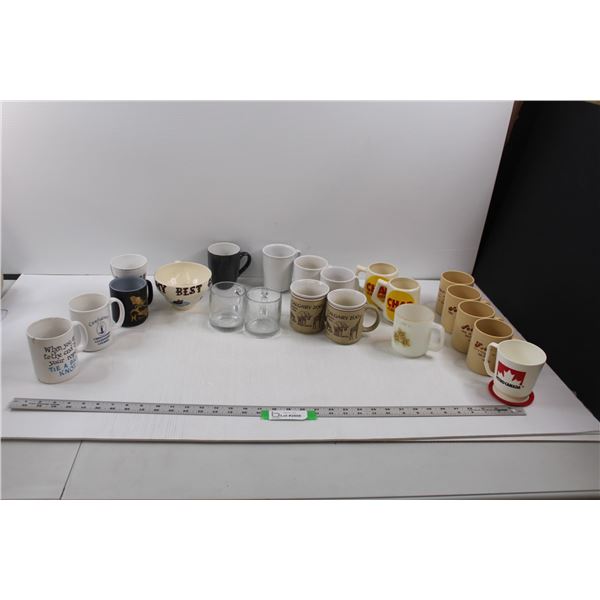 (22) Assorted Coffee Mugs (5- Plastic)