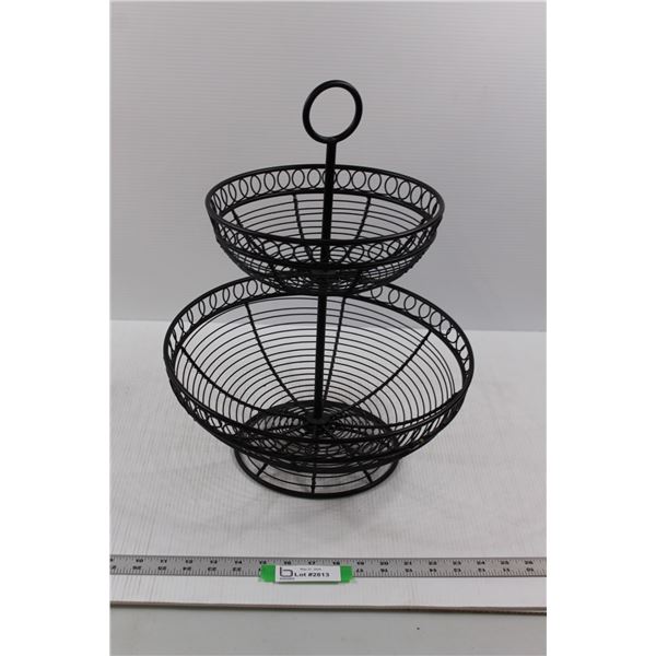Two Tier Wire Fruit Bowl