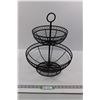 Image 1 : Two Tier Wire Fruit Bowl