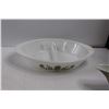 Image 6 : (3 pcs) Baking Dishes (Few Chips, Broken Knob of Lid) & Gravy Boat