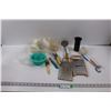 Image 1 : Various Kitchen Items - Bottle Brushes, Juicer, Graders, Masher, Knives, Slicer, Measuring Cup etc.