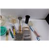 Image 5 : Various Kitchen Items - Bottle Brushes, Juicer, Graders, Masher, Knives, Slicer, Measuring Cup etc.