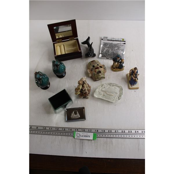 (2) Blue Mountain-esque Ducks, Barbados Paperweight, Misc.