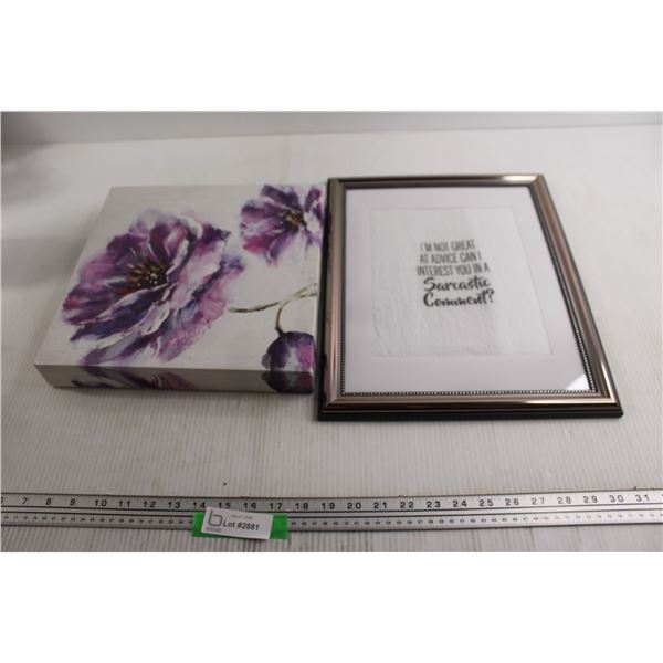 (2) Wall Hangings - 12" x 12", 12 1/2" x 15 3/4"