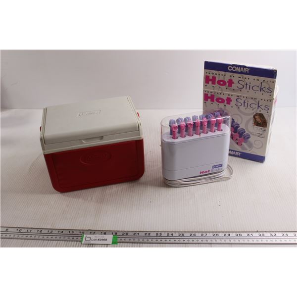 Conair Hot Sticks, Small Coleman Cooler