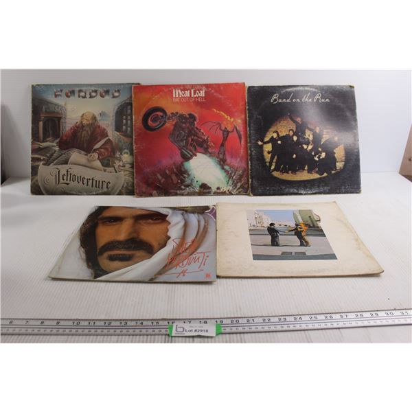 (5) Vinyl Records - Meat Loaf, Kansas, As Is