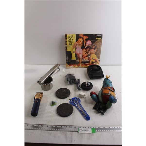 Garden Decorations, Electric Razor, Misc.