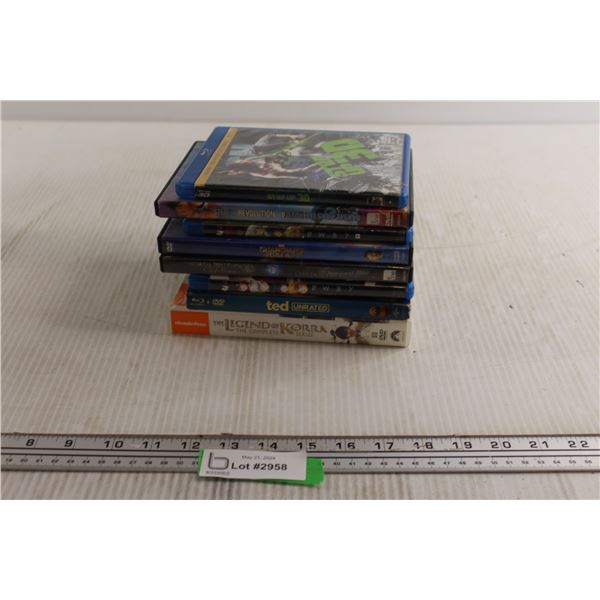 (8) DVD's - Legend of Korra, Guardians of the Galaxy -(4) Blu-Ray