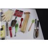 Image 4 : Various Kitchen/Grilling Items - Flexi Straws, Bamboo Skewers, Thermometer, Knives, Cheese Cloth, Me