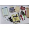 Image 5 : Various Kitchen/Grilling Items - Flexi Straws, Bamboo Skewers, Thermometer, Knives, Cheese Cloth, Me