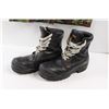 Image 2 : STC EDG Steel Toe Boots (Size 10 Men's) & Military Camouflage Coat (Size 190/112) - Zipper Ripping O