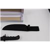 Image 5 : RIEK Recurved Point Knife - 14" Overall w/Rubber Grip Handle & Nylon Sheath (NIB)