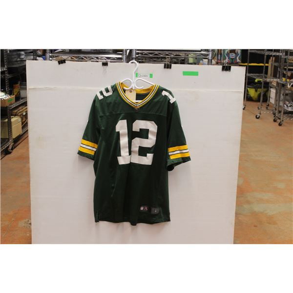 *NIKE NFL Vintage Aaron Rodgers Greenbay Packers Used Football Jersey - Size Large