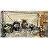 Image 1 : LOT OF ASSORTED ITEMS INCLUDING; DRAGON FIGURES, PAINTBALL MASKS & VASE