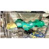 Image 1 : SHELF OF ASSORTED ITEMS INCLUDING; NITRILE SAFETY GLOVES, SAFETY JACKETS & PANTS