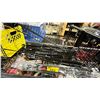 Image 2 : LOT OF ASSORTED ITEMS INCLUDING; TRIPODS, DVD STANDS, HANGERS & MORE