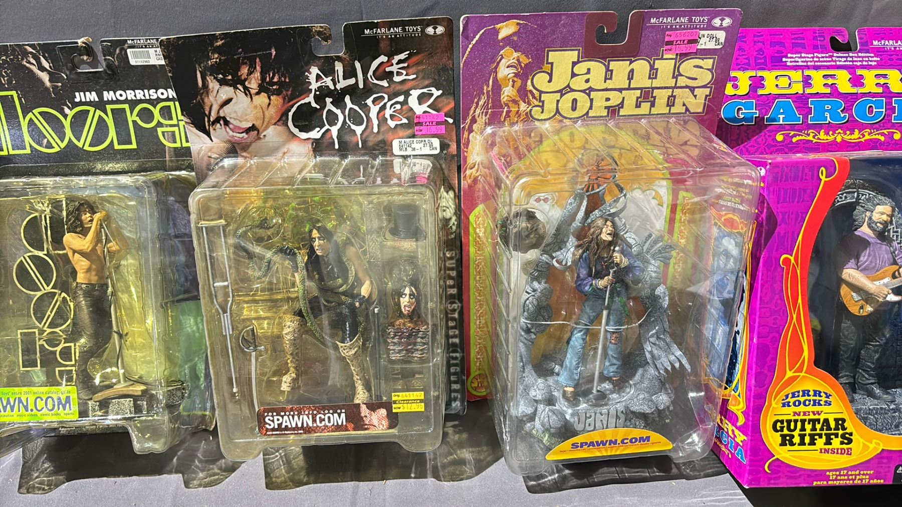 FIGURES OF AC/DC ANGUS YOUNG, THE DOORS JIM MORRISON, ALICE COOPER ...