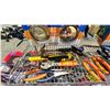 Image 2 : SHELF OF ASSORTED ITEMS INCLUDING; PLIERS, HAMMERS & BLIND SPOT LIGHTING KITS