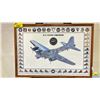 Image 1 : FRAMED B-17 FLYING FORTRESS 50TH ANNIVERSARY CROSS SECTION 36" X 25"