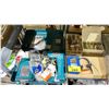 Image 2 : SHELF OF ASSORTED ITEMS INCLUDING; MAKITA CORDLESS DRILL, DRILL BIT SET, CRIMPING TOOL SET & MORE
