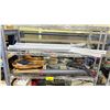Image 2 : RACK OF ASSORTED ITEMS INCLUDING; METAL CRATE, PLANTER STANDS, HAIR TONER & MORE (RACK NOT