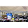 Image 1 : SHELF OF ASSORTED ITEMS INCLUDING; WATERPIK WATERFLOSSER, DESK LAMP, MATCHES & MORE