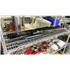 Image 2 : 3 SHELVES OF ASSORTED ITEMS INCLUDING; RACKING PARTS, BUDWEISER ADVERTISEMENTS, MIRROR & MORE