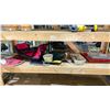 Image 1 : SHELF OF ASSORTED ITEMS INCLUDING; SERVING TRAY, ALLEN KEYS, LED LIGHTBULB & MORE