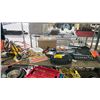 Image 1 : SHELF OF ASSORTED ITEMS INCLUDING; WRENCH SET, RATCHET BITS, POWER BARS & MORE