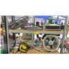 Image 1 : 2 SHELVES OF ASSORTED ITEMS INCLUDING; AIR PURIFIER, FANS & KARCHER POWER WASHER