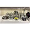 Image 1 : T-FAL 9-PC STAINLESS STEEL POT SET