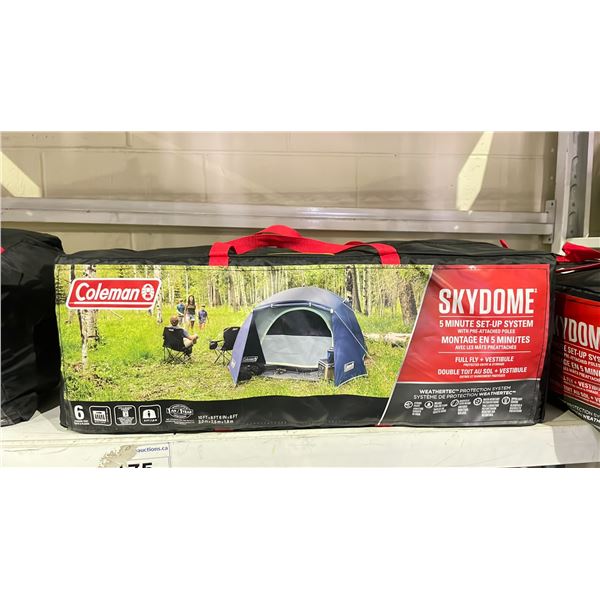 COLEMAN SKYDOME TENT WITH FULL FLY VESTIBULE