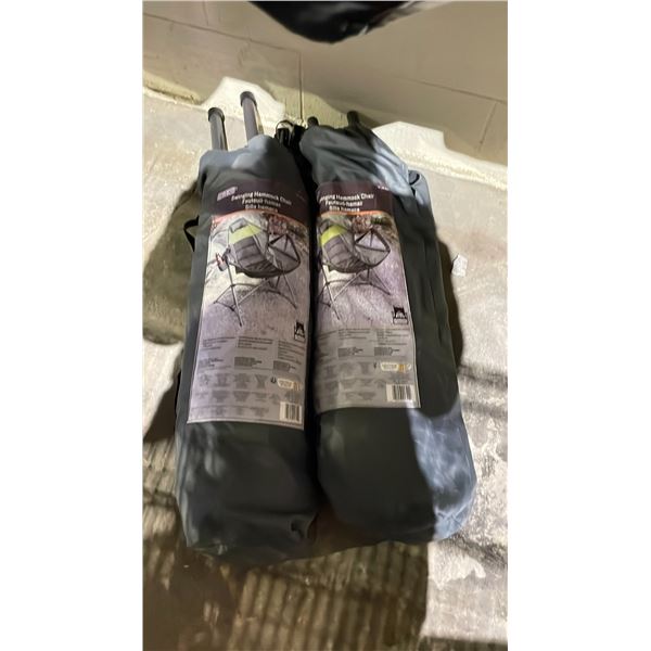 2 RIO SWINGING HAMMOCK CHAIRS (MAY BE MISSING PIECES)