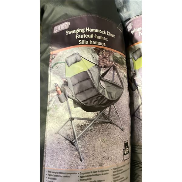 2 RIO SWINGING HAMMOCK CHAIRS (MAY BE MISSING PIECES)