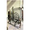Image 3 : LOT OF ASSORTED ITEMS INCLUDING; BED FRAME, 2 TIER ENTERTAINMENT STAND & GARDEN STAKES