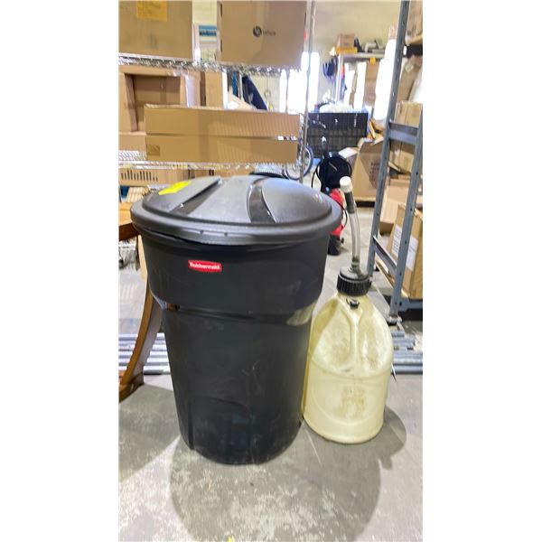 RUBBERMAID PORTABLE WASTE BIN & UTILITY JUG