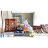 Image 3 : 3 SHELVES OF ASSORTED ITEMS INCLUDING; STEAMER, JEWELRY, BRONZE ITEMS & MORE