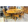 Image 2 : VILAS SOLID MAPLE DINING TABLE WITH 6 CHAIRS ADJUSTABLE WITH SLEEVES