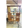 Image 1 : WOODEN BAR WITH GLASS CABINET