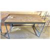 Image 1 : METAL & WOOD WORK TABLE