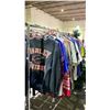 Image 2 : RACK OF ASSORTED CLOTHING (RACK NOT INCLUDED)