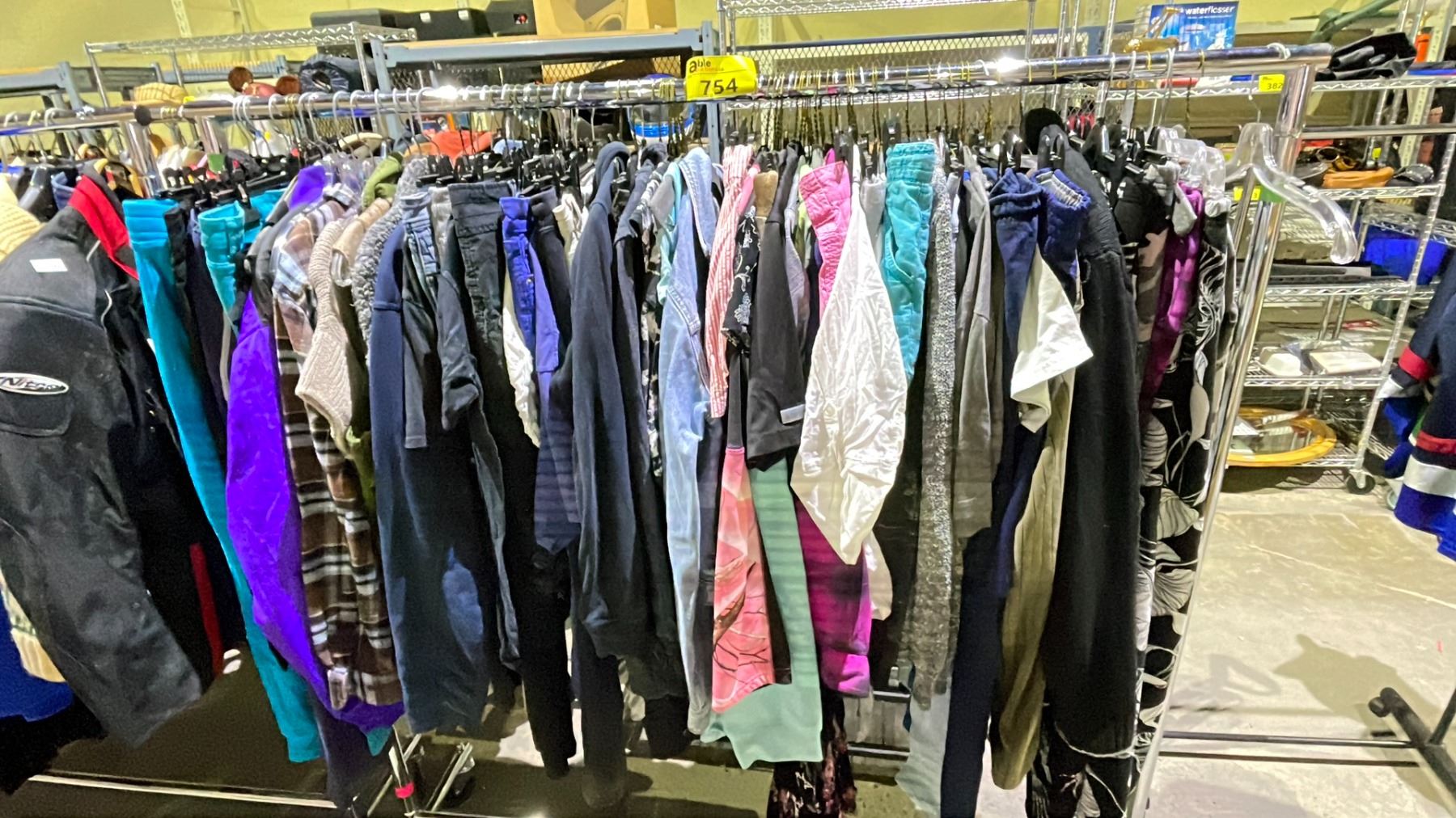 RACK OF ASSORTED CLOTHING (RACK NOT INCLUDED) - Able Auctions