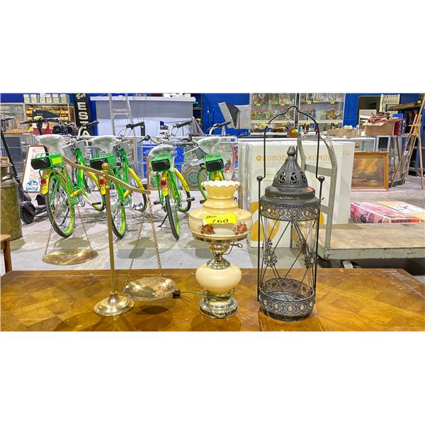 VINTAGE SCALE, VINTAGE LAMP & VINTAGE LANTERN