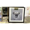 Image 1 : FRAMED PUG ARTWORK